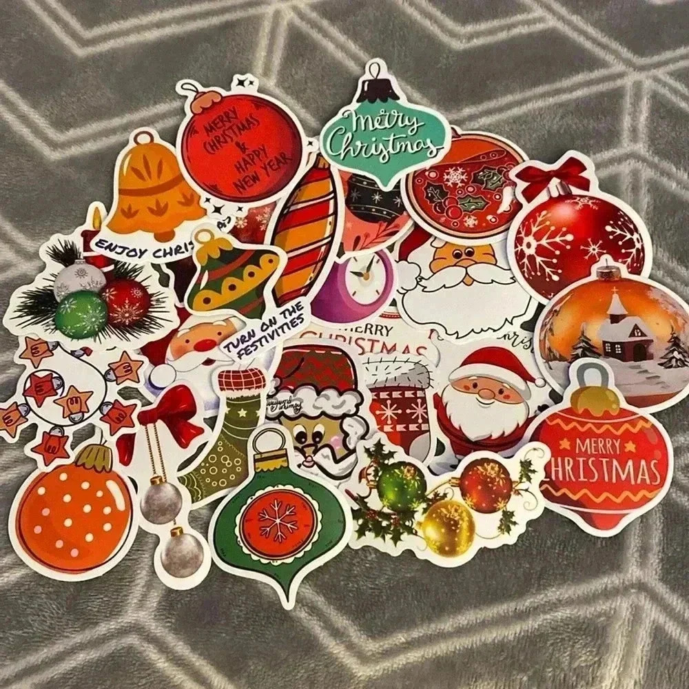 🖤🎄pack of 25 Mystery Christmas Holiday New Years Trendy Aesthetic Stickers